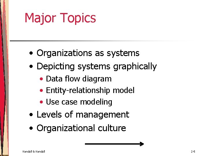 Major Topics • Organizations as systems • Depicting systems graphically • Data flow diagram Major Topics • Organizations as systems • Depicting systems graphically • Data flow diagram