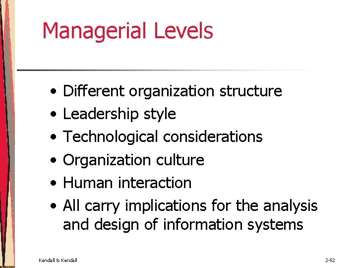 Managerial Levels • • • Different organization structure Leadership style Technological considerations Organization culture Managerial Levels • • • Different organization structure Leadership style Technological considerations Organization culture