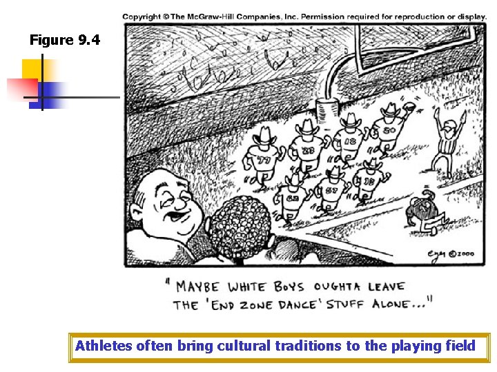 Figure 9. 4 Athletes often bring cultural traditions to the playing field Figure 9. 4 Athletes often bring cultural traditions to the playing field