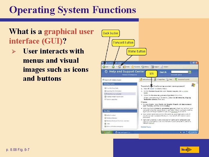 Operating System Functions What is a graphical user interface (GUI)? Ø User interacts with Operating System Functions What is a graphical user interface (GUI)? Ø User interacts with