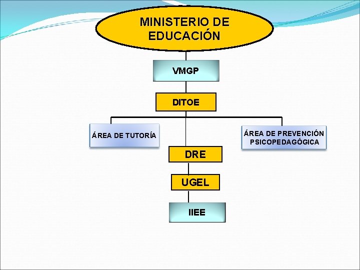 MINISTERIO DE EDUCACIÓN VMGP DITOE ÁREA DE PREVENCIÓN PSICOPEDAGÓGICA ÁREA DE TUTORÍA DRE UGEL