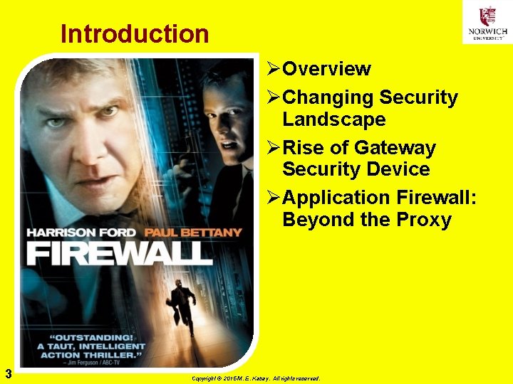 Introduction ØOverview ØChanging Security Landscape ØRise of Gateway Security Device ØApplication Firewall: Beyond the