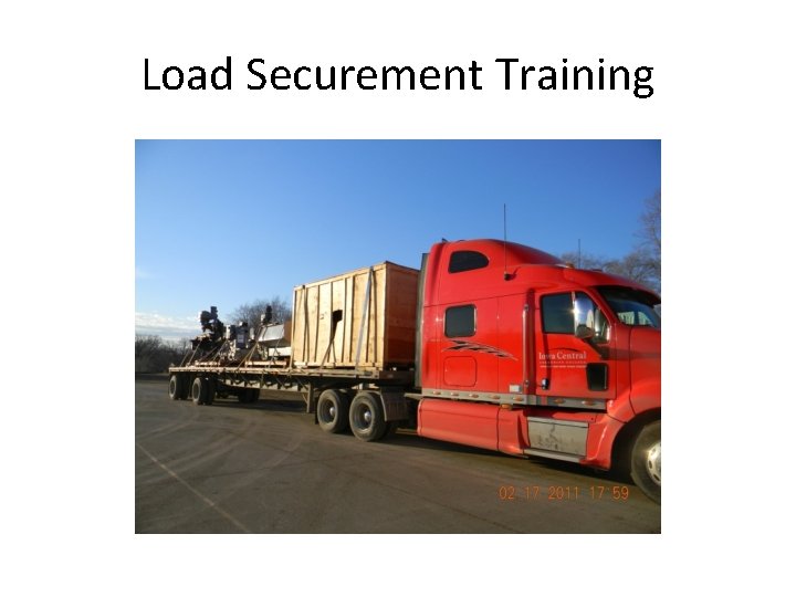 Load Securement Training 