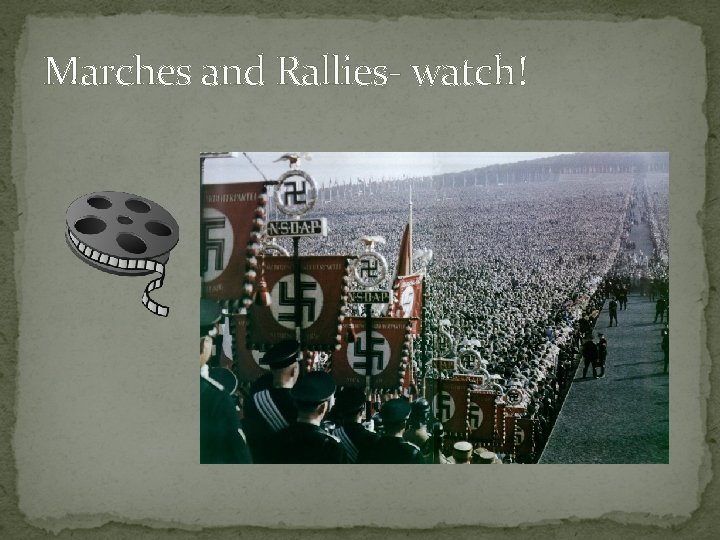 Marches and Rallies- watch! 