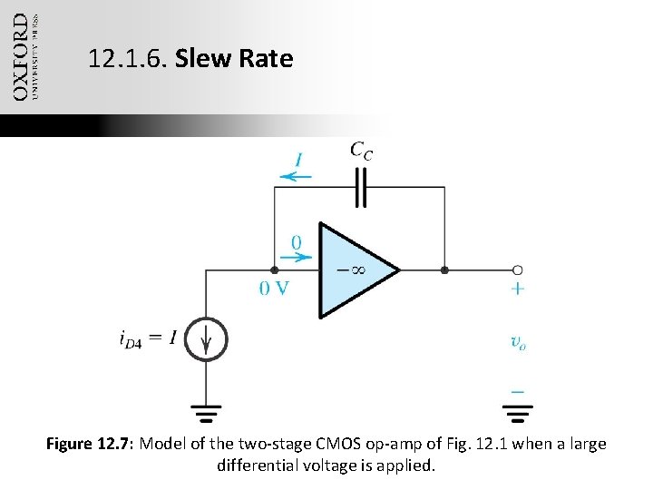 12. 1. 6. Slew Rate Figure 12. 7: the. Electronics two-stage CMOS op-amp of