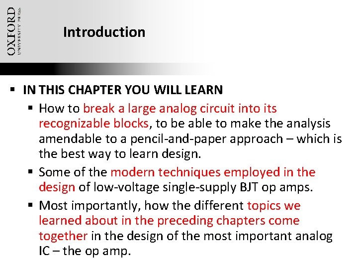 Introduction § IN THIS CHAPTER YOU WILL LEARN § How to break a large