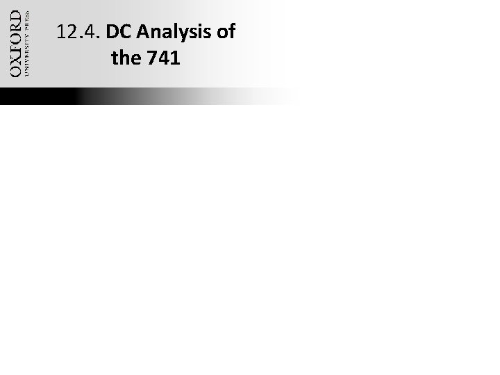 12. 4. DC Analysis of the 741 The College of New Jersey (TCNJ) –