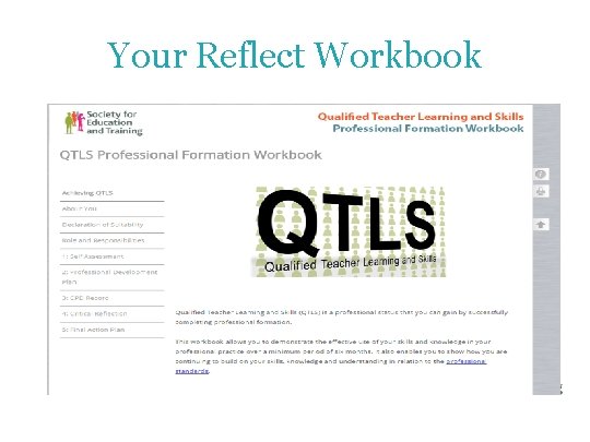 Your Reflect Workbook Your Reflect Workbook