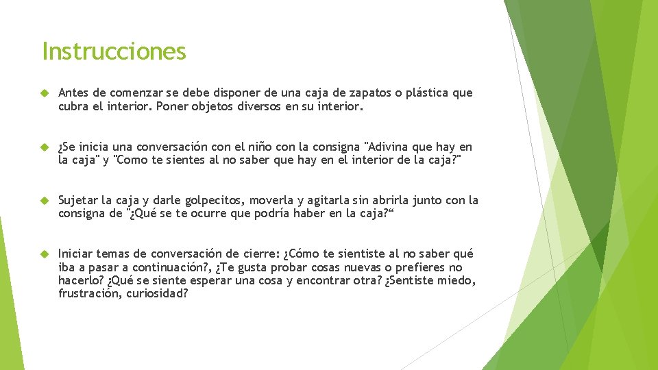 Instrucciones Antes de comenzar se debe disponer de una caja de zapatos o plástica Instrucciones Antes de comenzar se debe disponer de una caja de zapatos o plástica