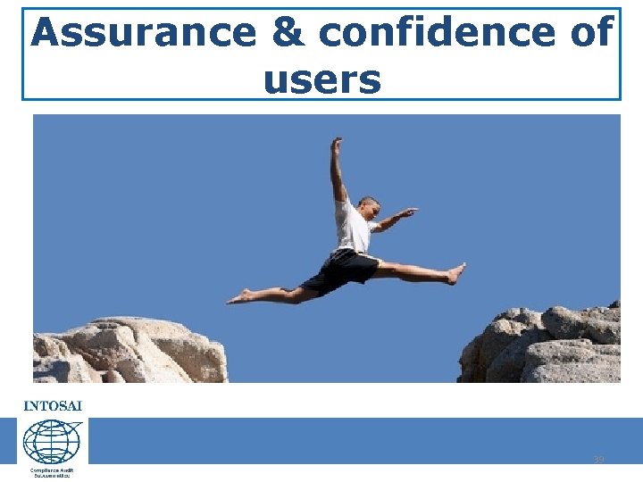 Assurance & confidence of users 39 