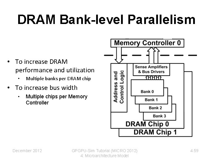 DRAM Bank-level Parallelism • To increase DRAM performance and utilization • Multiple banks per DRAM Bank-level Parallelism • To increase DRAM performance and utilization • Multiple banks per