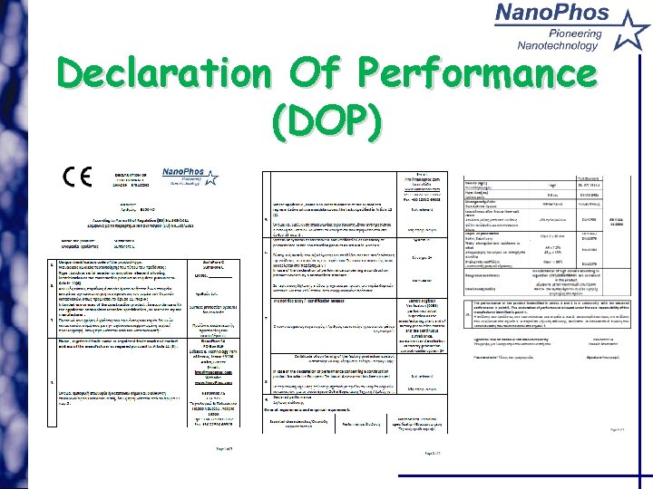 Declaration Of Performance (DOP) 