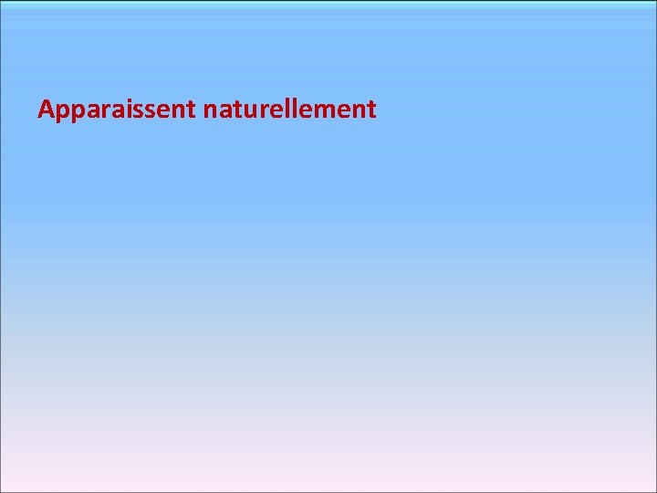 Apparaissent naturellement 