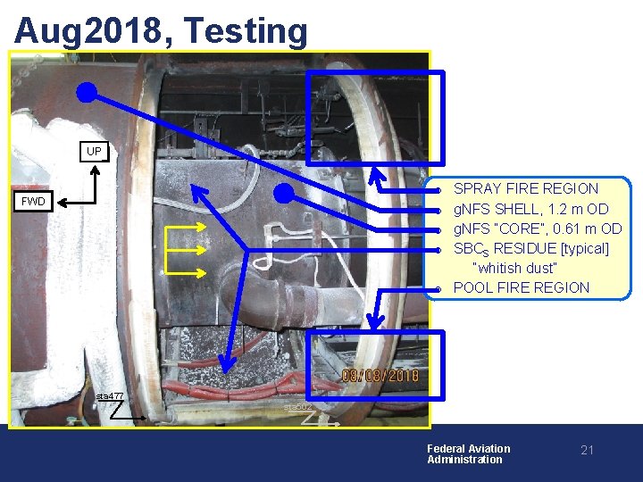 Aug 2018, Testing UP SPRAY FIRE REGION g. NFS SHELL, 1. 2 m OD