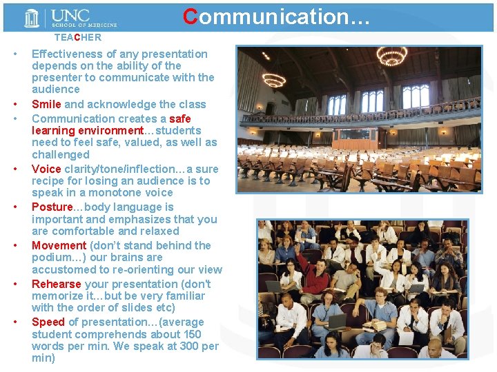 Communication… TEACHER • • Effectiveness of any presentation depends on the ability of the