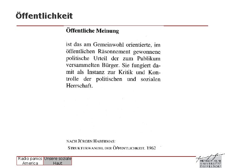 Öffentlichkeit Radio panics Unsere soziale America Haut 