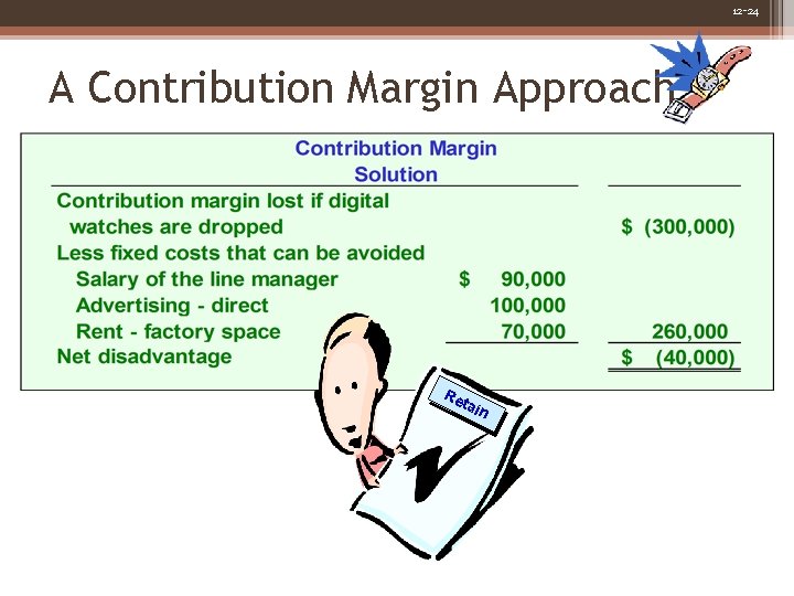 12 -24 A Contribution Margin Approach Re tai n 12 -24 A Contribution Margin Approach Re tai n