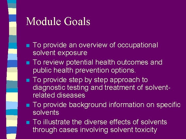 Solvent Health Risks Health Hazards of Solvents James E Cone MD