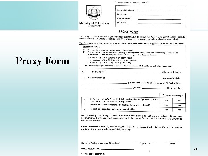 Proxy Form 28 