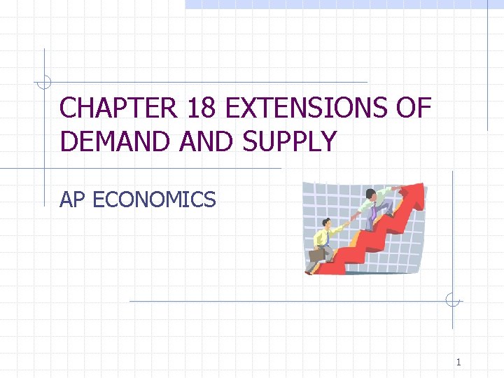 CHAPTER 18 EXTENSIONS OF DEMAND SUPPLY AP ECONOMICS 1 