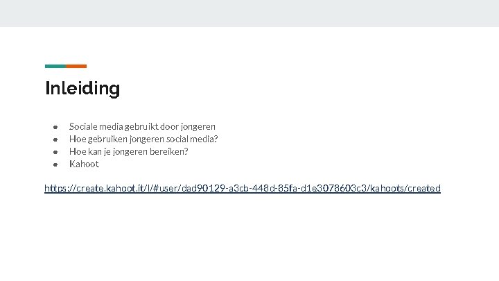 Inleiding ● ● Sociale media gebruikt door jongeren Hoe gebruiken jongeren social media? Hoe Inleiding ● ● Sociale media gebruikt door jongeren Hoe gebruiken jongeren social media? Hoe
