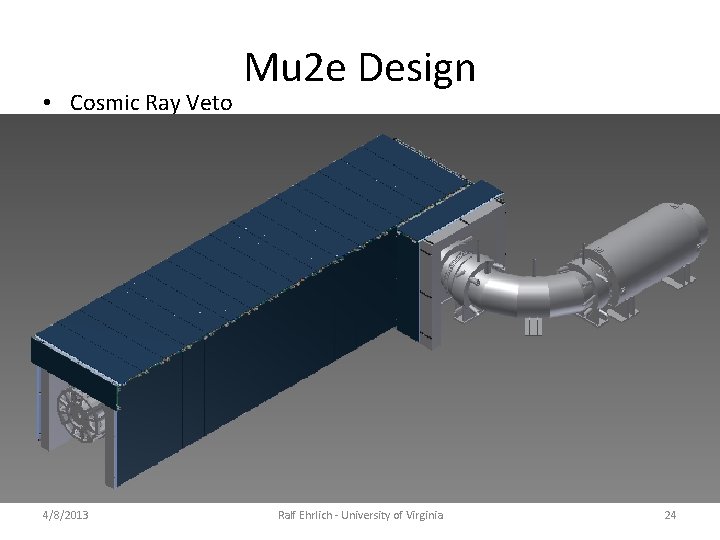 • Cosmic Ray Veto 4/8/2013 Mu 2 e Design Ralf Ehrlich - University • Cosmic Ray Veto 4/8/2013 Mu 2 e Design Ralf Ehrlich - University