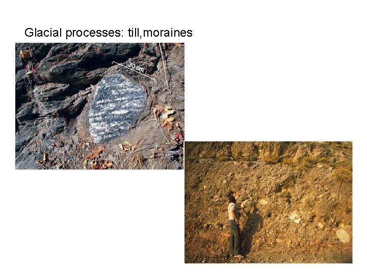 Glacial processes: till, moraines 