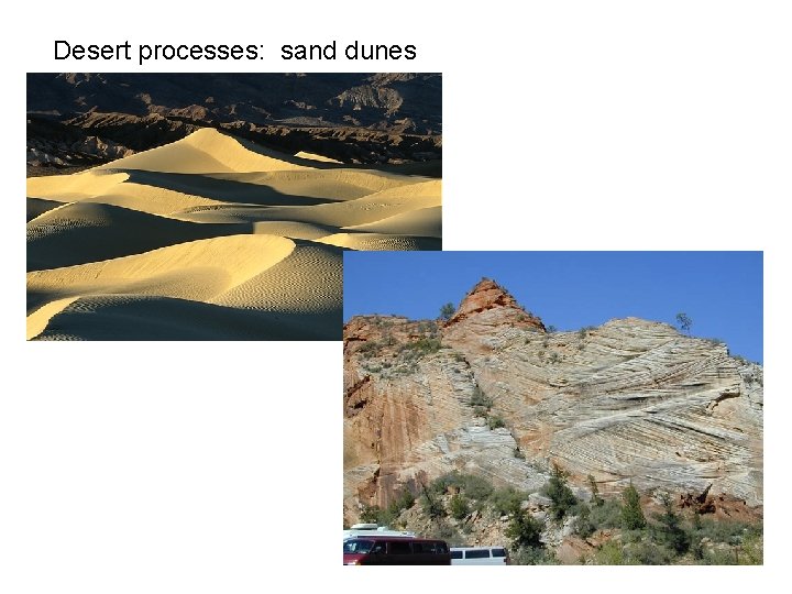 Desert processes: sand dunes 