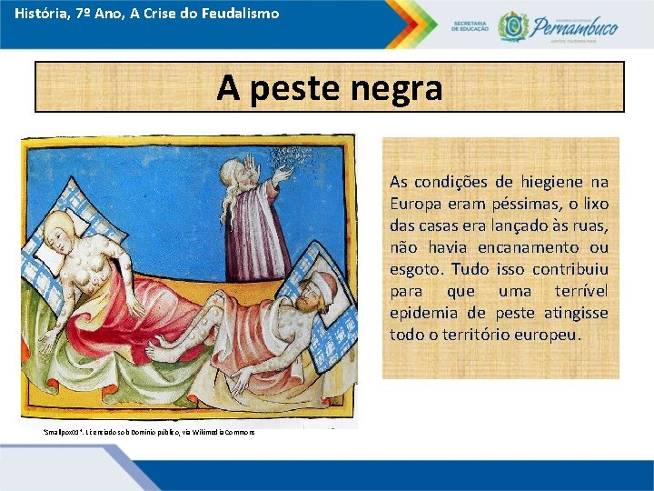 História, 7º Ano, A Crise do Feudalismo A peste negra As condições de hiegiene