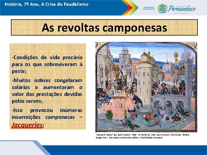 História, 7º Ano, A Crise do Feudalismo As revoltas camponesas -Condições de vida precária