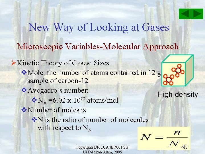New Way of Looking at Gases Microscopic Variables-Molecular Approach Ø Kinetic Theory of Gases: