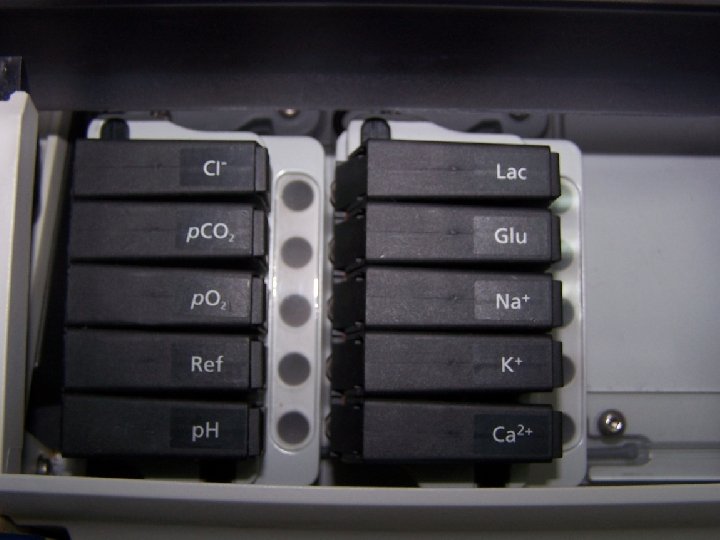 p. H elektrodu PCO 2 elektrodu PO 2 elektrodu 