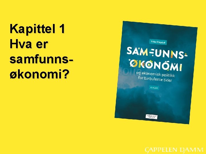 Kapittel 1 Hva er samfunnsøkonomi? 