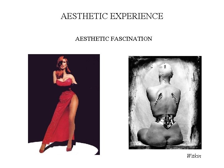 AESTHETIC EXPERIENCE AESTHETIC FASCINATION Witkin 