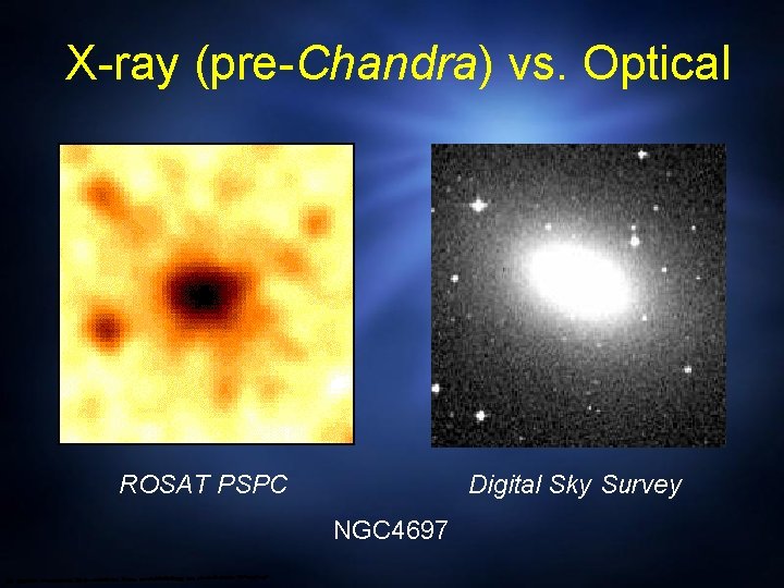 X-ray (pre-Chandra) vs. Optical ROSAT PSPC Digital Sky Survey NGC 4697 