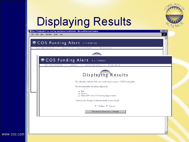 Click to to edit Master title style Displaying Results Click edit Master title style