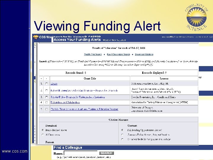 Click to to edit Master title style Viewing Funding Alert Click edit Master title