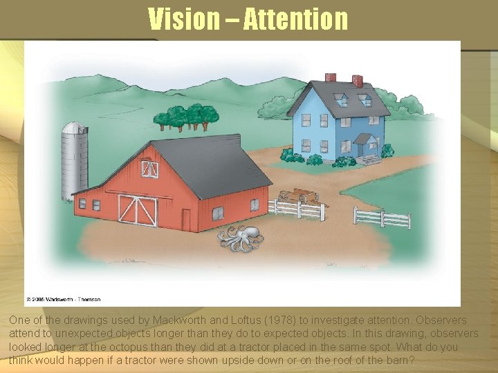 Vision – Attention One of the drawings used by Mackworth and Loftus (1978) to