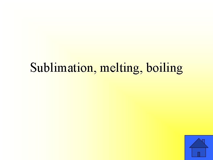 Sublimation, melting, boiling 