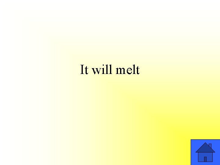 It will melt 