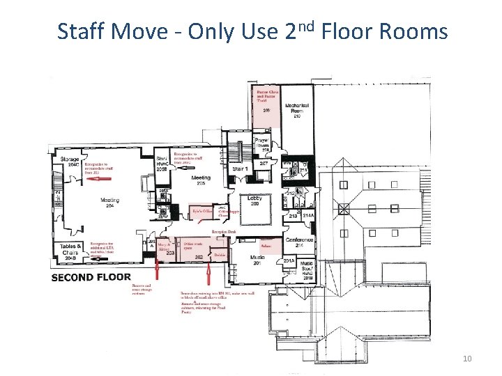 Staff Move - Only Use 2 nd Floor Rooms 10 