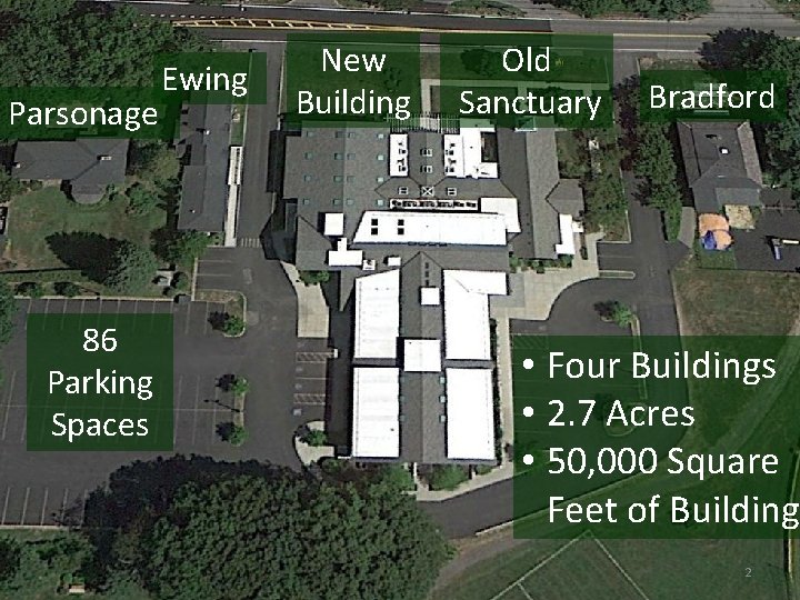Parsonage Ewing New Building Old Sanctuary Bradford Trinitarian Congregational Church Facilities 86 Parking Spaces