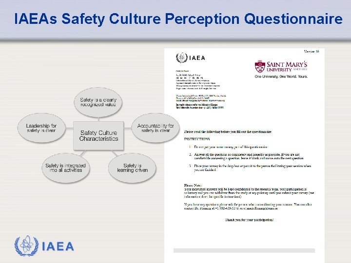 IAEAs Safety Culture Perception Questionnaire IAEA 