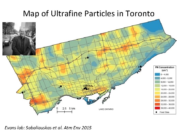 Map of Ultrafine Particles in Toronto 24 Evans lab: Sabaliauskas et al. Atm Env
