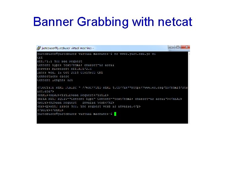 Banner Grabbing with netcat 