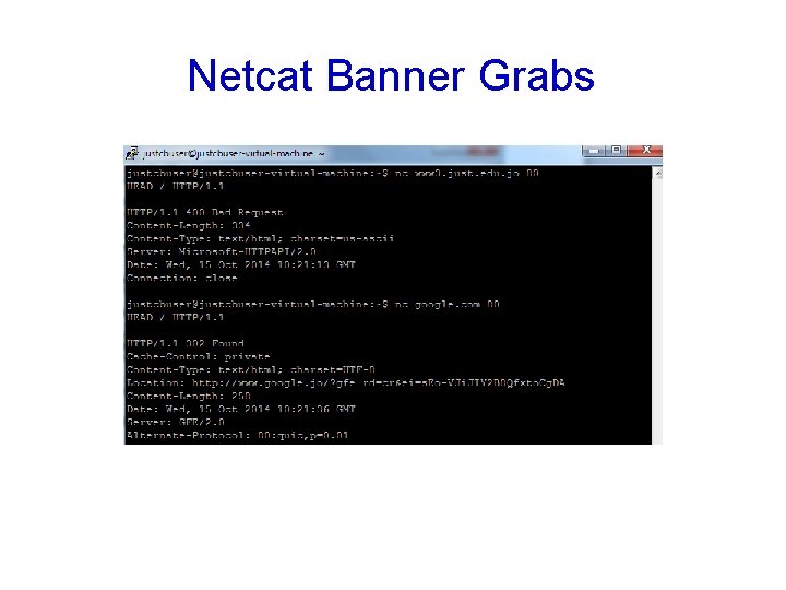 Netcat Banner Grabs 