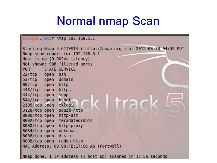 Normal nmap Scan 