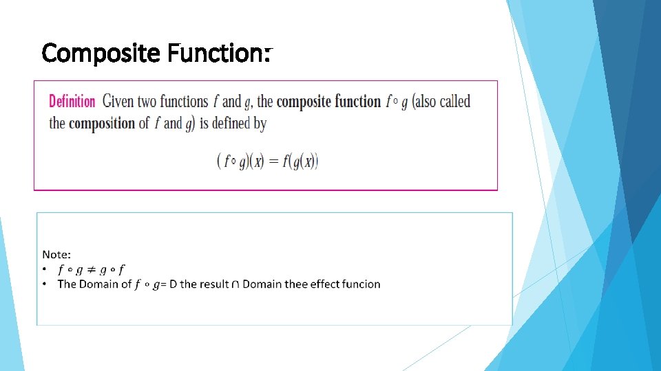 Composite Function: 