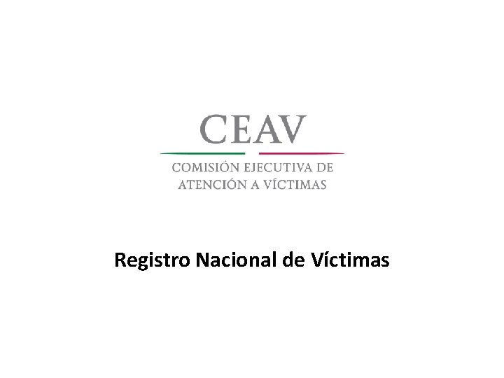 Registro Nacional de Víctimas 