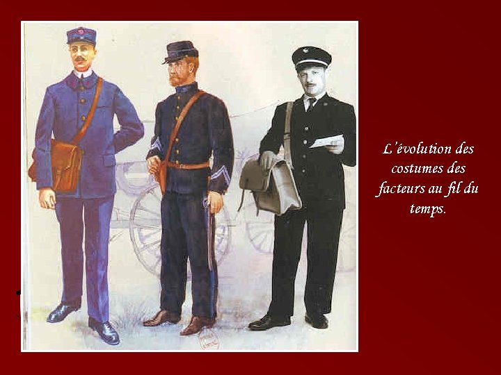 L’évolution des costumes des facteurs au fil du temps. 